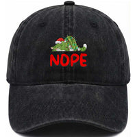 Funny Lazy Cat Christmas Washed Cotton Baseball Cap Nope Not Today