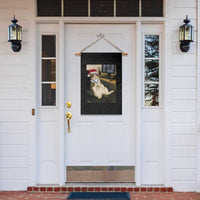 Funny Cat Christmas Garden Flag Night Time Security Guard - Wonder Print Shop