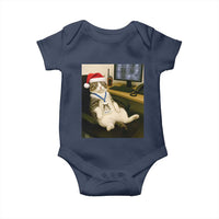 Funny Cat Christmas Baby Onesie Night Time Security Guard - Wonder Print Shop