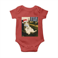 Funny Cat Christmas Baby Onesie Night Time Security Guard - Wonder Print Shop