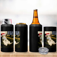 Funny Cat Christmas 4 in 1 Can Cooler Tumbler Night Time Security Guard - Wonder Print Shop