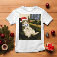 Funny Cat Christmas T Shirt Night Time Security Guard - Wonder Print Shop
