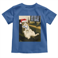 Funny Cat Christmas Toddler T Shirt Night Time Security Guard - Wonder Print Shop