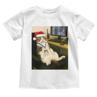 Funny Cat Christmas Toddler T Shirt Night Time Security Guard - Wonder Print Shop