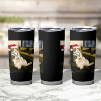 Funny Cat Christmas Tumbler Cup Night Time Security Guard - Wonder Print Shop