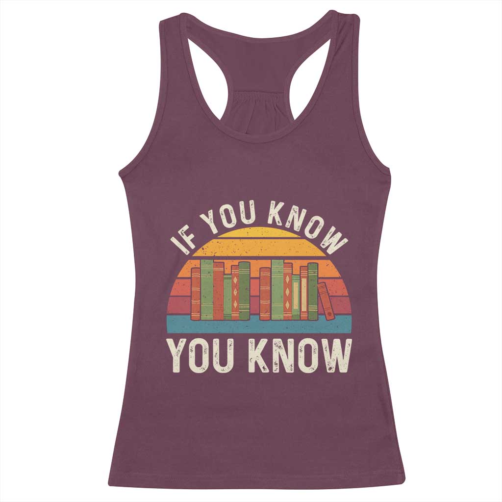 67 Six Seven Book Lover Meme Racerback Tank Top If You Know You Know - Wonder Print Shop