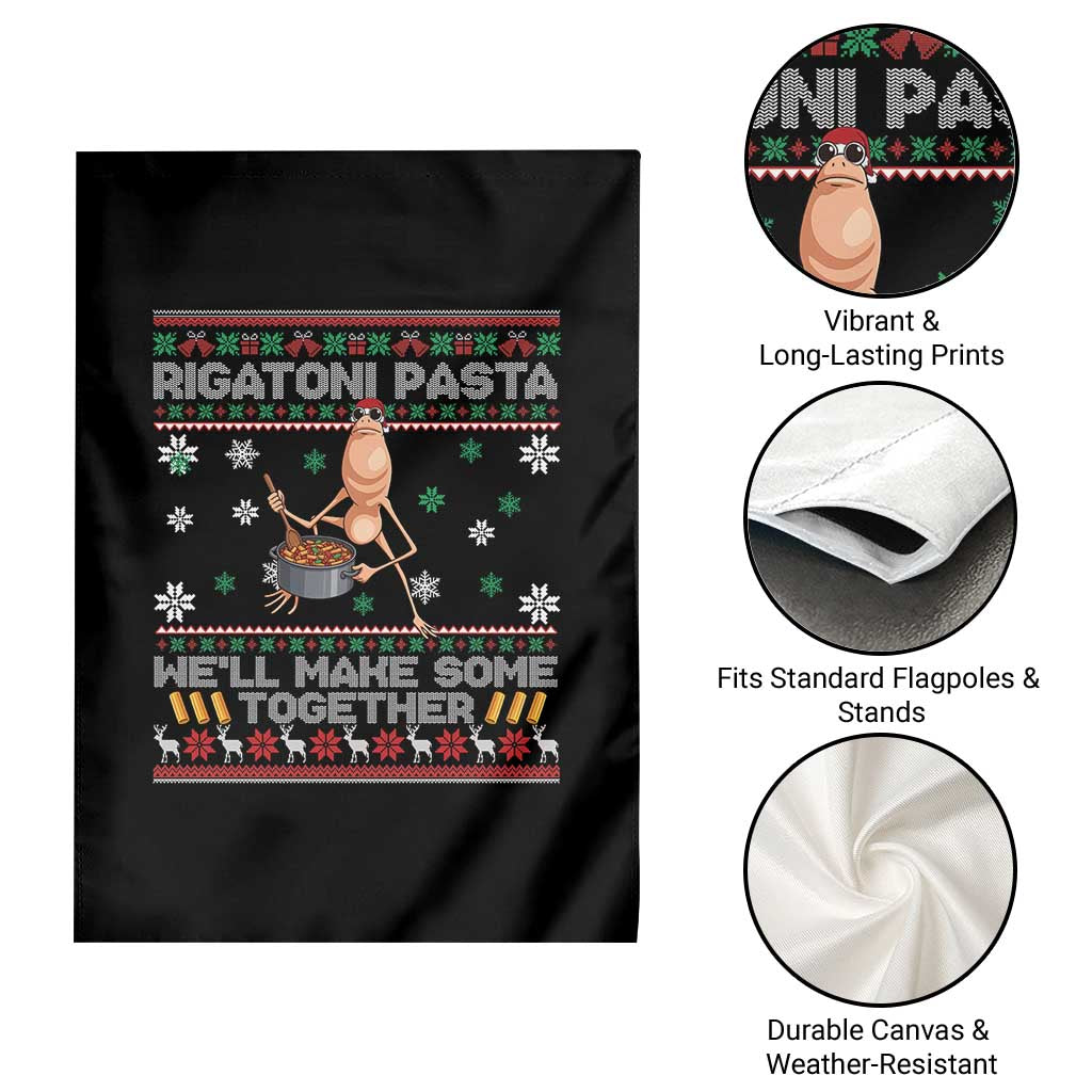 Marcus The Worm Christmas Meme Garden Flag Rigatoni Pasta We Will Make Some Together - Wonder Print Shop