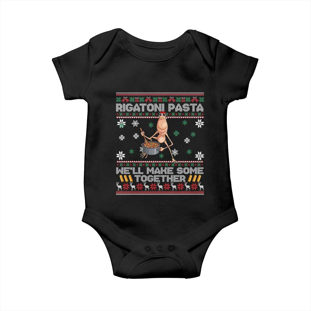 Marcus The Worm Christmas Meme Baby Onesie Rigatoni Pasta We Will Make Some Together - Wonder Print Shop