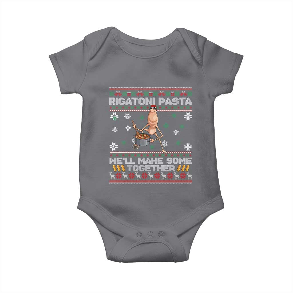 Marcus The Worm Christmas Meme Baby Onesie Rigatoni Pasta We Will Make Some Together - Wonder Print Shop