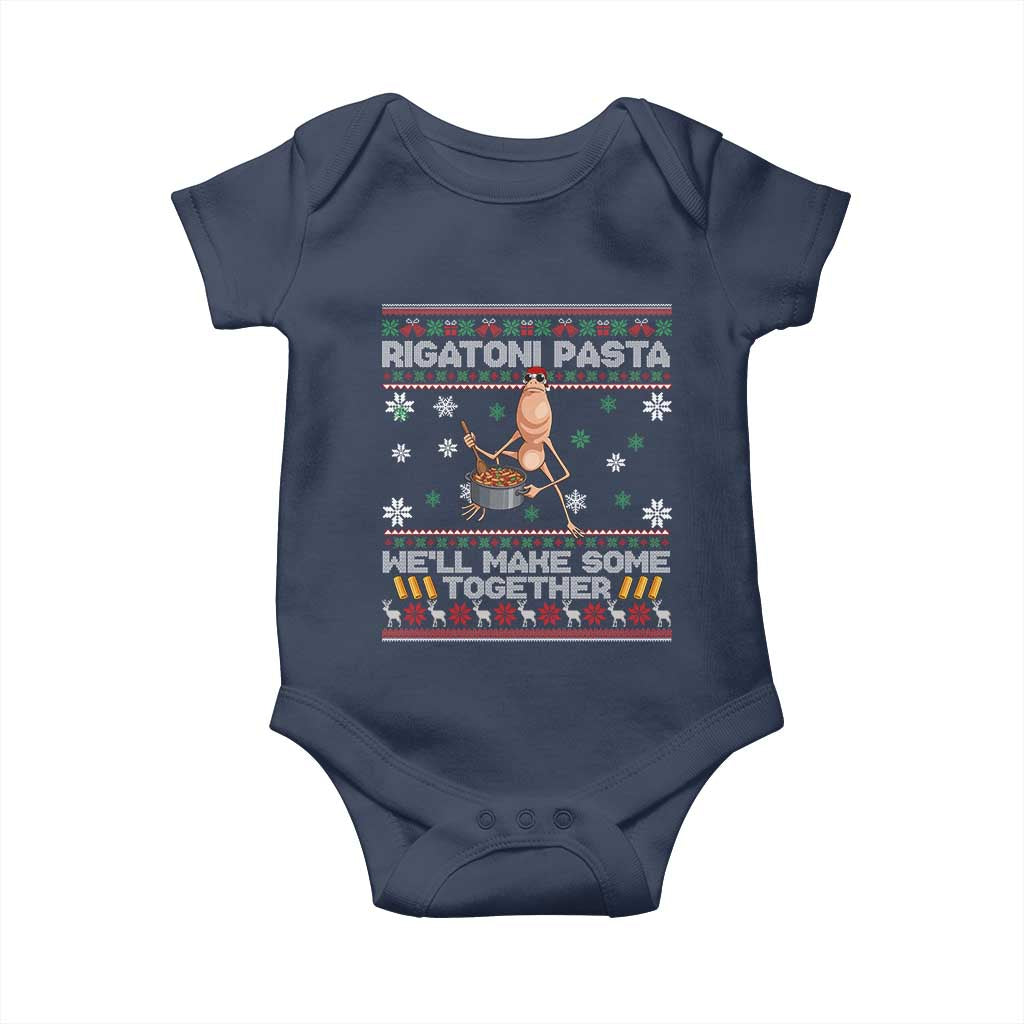 Marcus The Worm Christmas Meme Baby Onesie Rigatoni Pasta We Will Make Some Together - Wonder Print Shop
