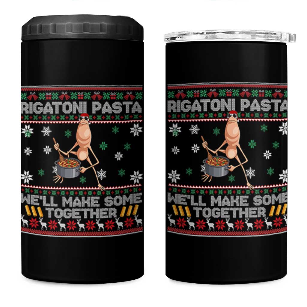 Marcus The Worm Christmas Meme 4 in 1 Can Cooler Tumbler Rigatoni Pasta We Will Make Some Together - Wonder Print Shop