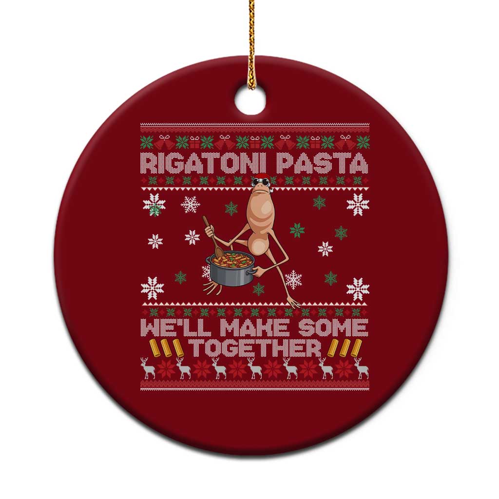 Marcus The Worm Christmas Meme Ceramic Ornament Rigatoni Pasta We Will Make Some Together - Wonder Print Shop