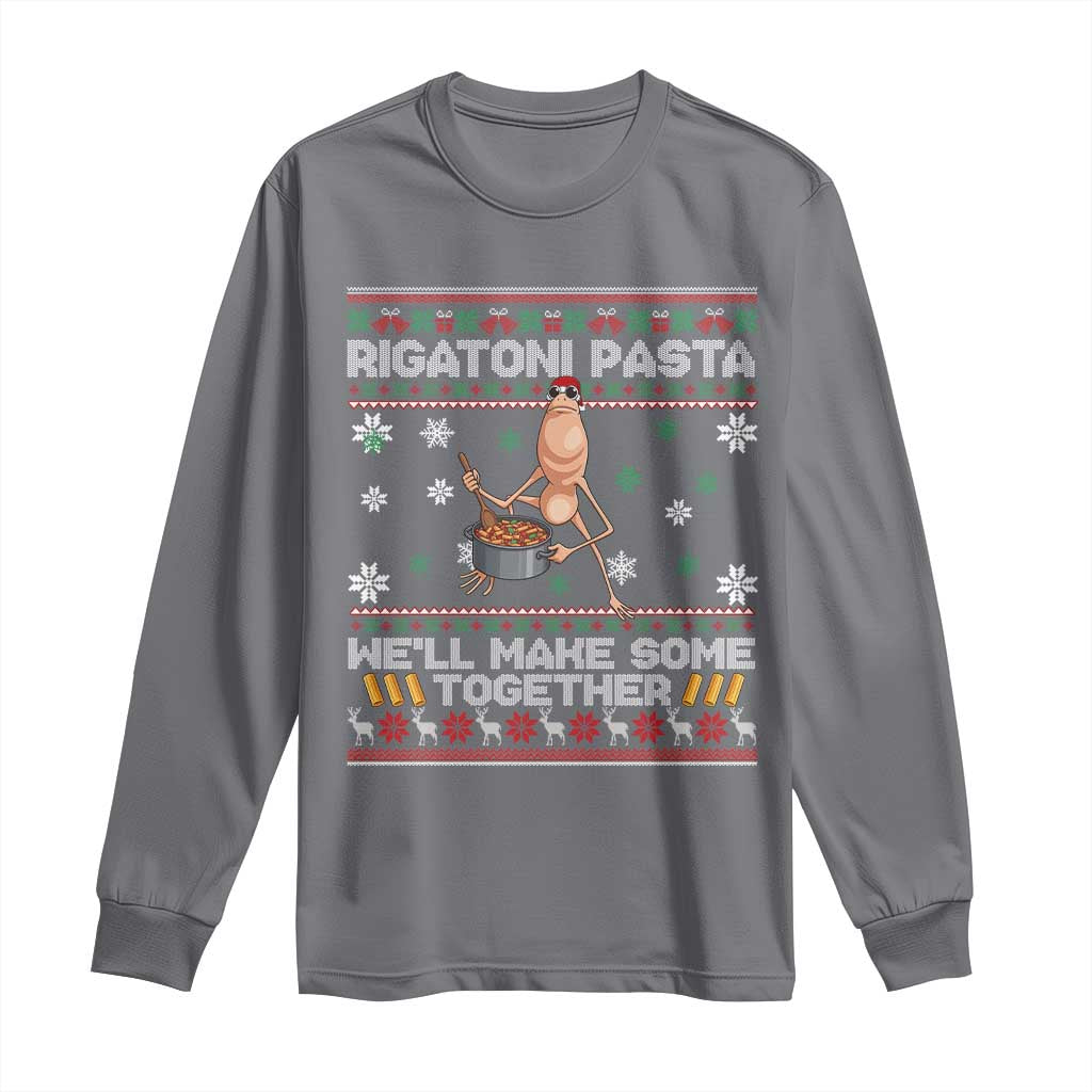 Marcus The Worm Christmas Meme Long Sleeve Shirt Rigatoni Pasta We Will Make Some Together - Wonder Print Shop