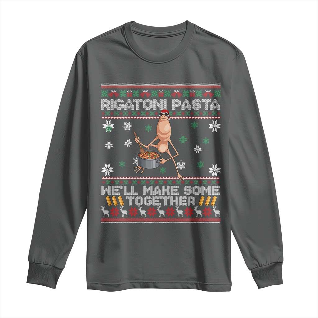 Marcus The Worm Christmas Meme Long Sleeve Shirt Rigatoni Pasta We Will Make Some Together - Wonder Print Shop