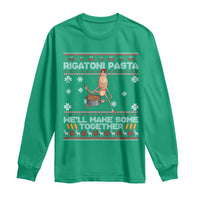 Marcus The Worm Christmas Meme Long Sleeve Shirt Rigatoni Pasta We Will Make Some Together - Wonder Print Shop