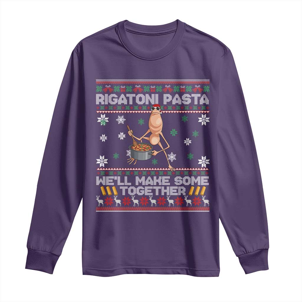 Marcus The Worm Christmas Meme Long Sleeve Shirt Rigatoni Pasta We Will Make Some Together - Wonder Print Shop