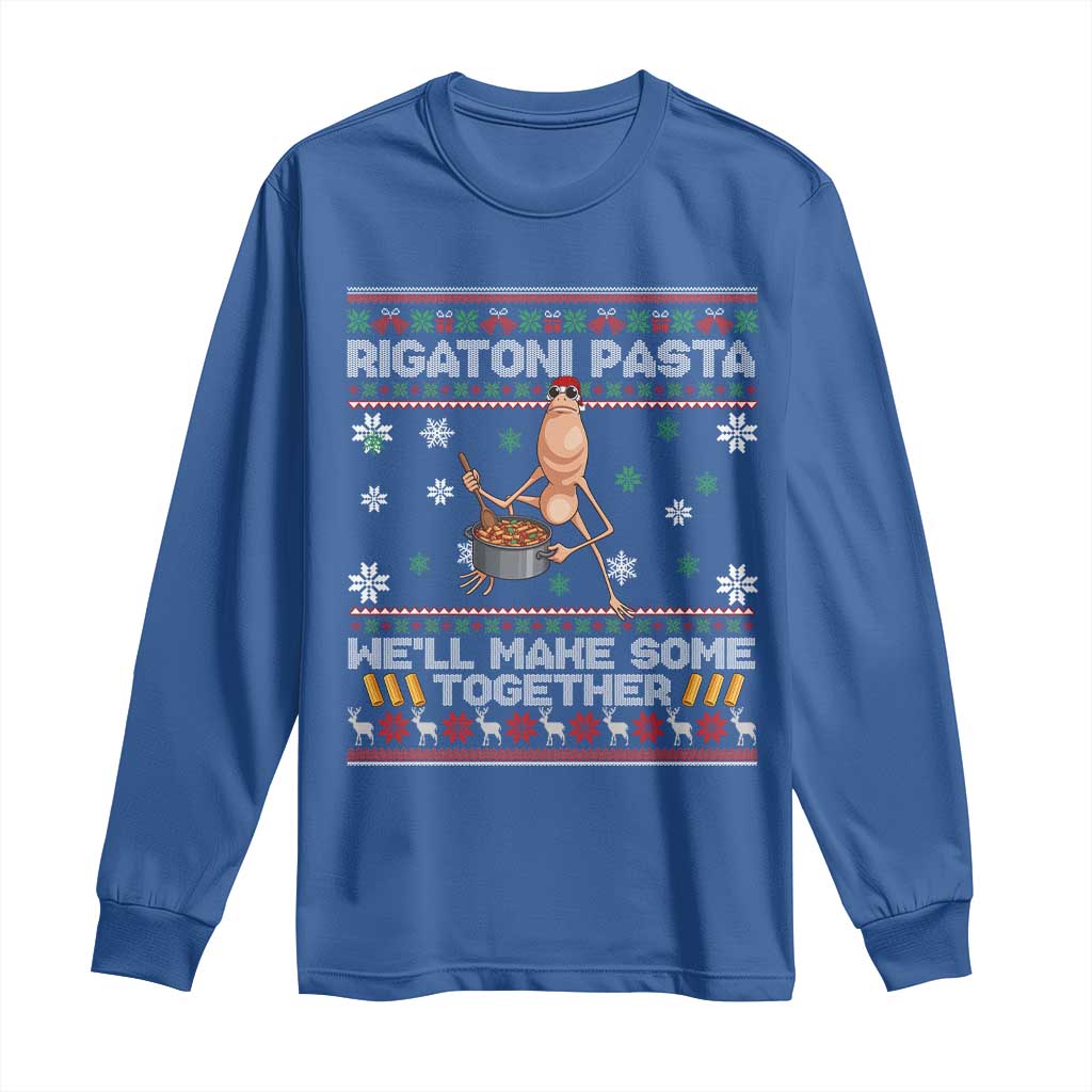 Marcus The Worm Christmas Meme Long Sleeve Shirt Rigatoni Pasta We Will Make Some Together - Wonder Print Shop