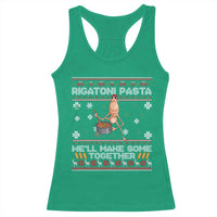 Marcus The Worm Christmas Meme Racerback Tank Top Rigatoni Pasta We Will Make Some Together - Wonder Print Shop