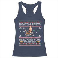 Marcus The Worm Christmas Meme Racerback Tank Top Rigatoni Pasta We Will Make Some Together - Wonder Print Shop