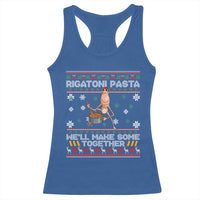 Marcus The Worm Christmas Meme Racerback Tank Top Rigatoni Pasta We Will Make Some Together - Wonder Print Shop