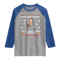 Marcus The Worm Christmas Meme Raglan Shirt Rigatoni Pasta We Will Make Some Together - Wonder Print Shop