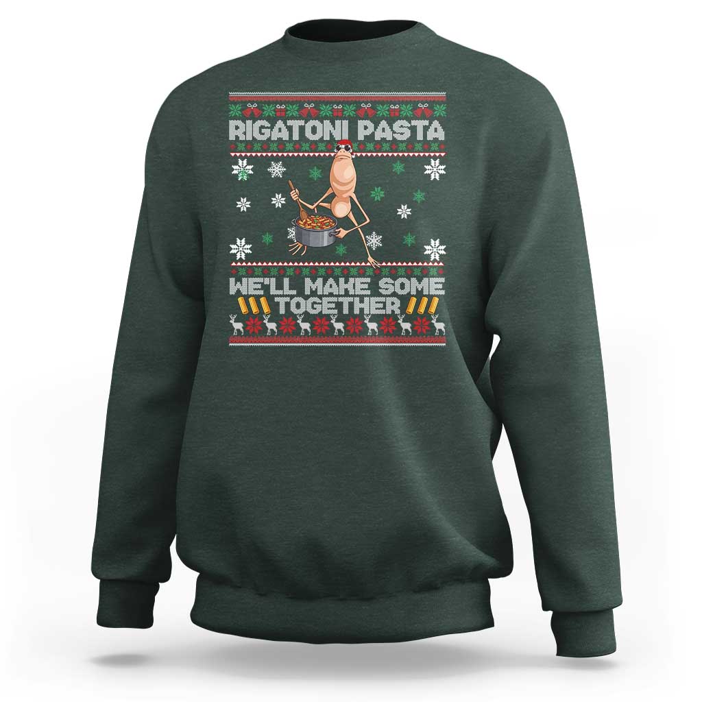 Marcus The Worm Christmas Meme Sweatshirt Rigatoni Pasta We Will Make Some Together - Wonder Print Shop
