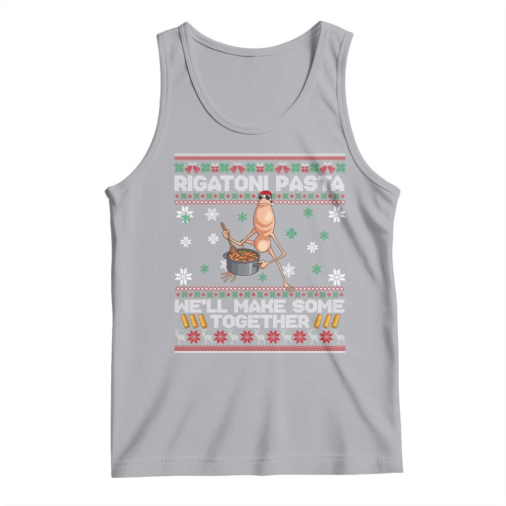 Marcus The Worm Christmas Meme Tank Top Rigatoni Pasta We Will Make Some Together - Wonder Print Shop