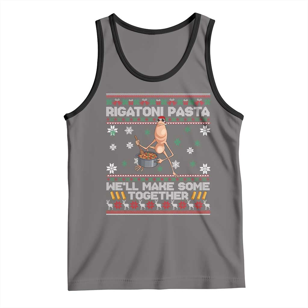 Marcus The Worm Christmas Meme Tank Top Rigatoni Pasta We Will Make Some Together - Wonder Print Shop