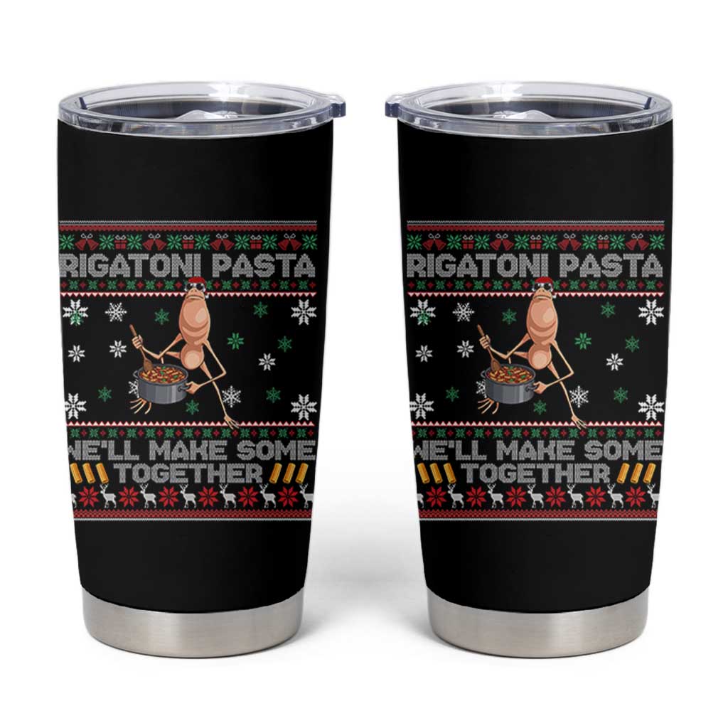 Marcus The Worm Christmas Meme Tumbler Cup Rigatoni Pasta We Will Make Some Together - Wonder Print Shop
