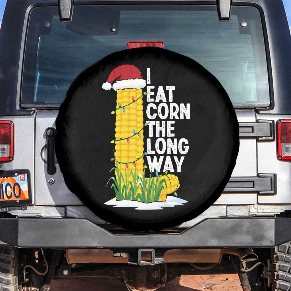 I Eat Corn The Long Way Spare Tire Cover Funny Corn Adult Humor Christmas - Wonder Print Shop