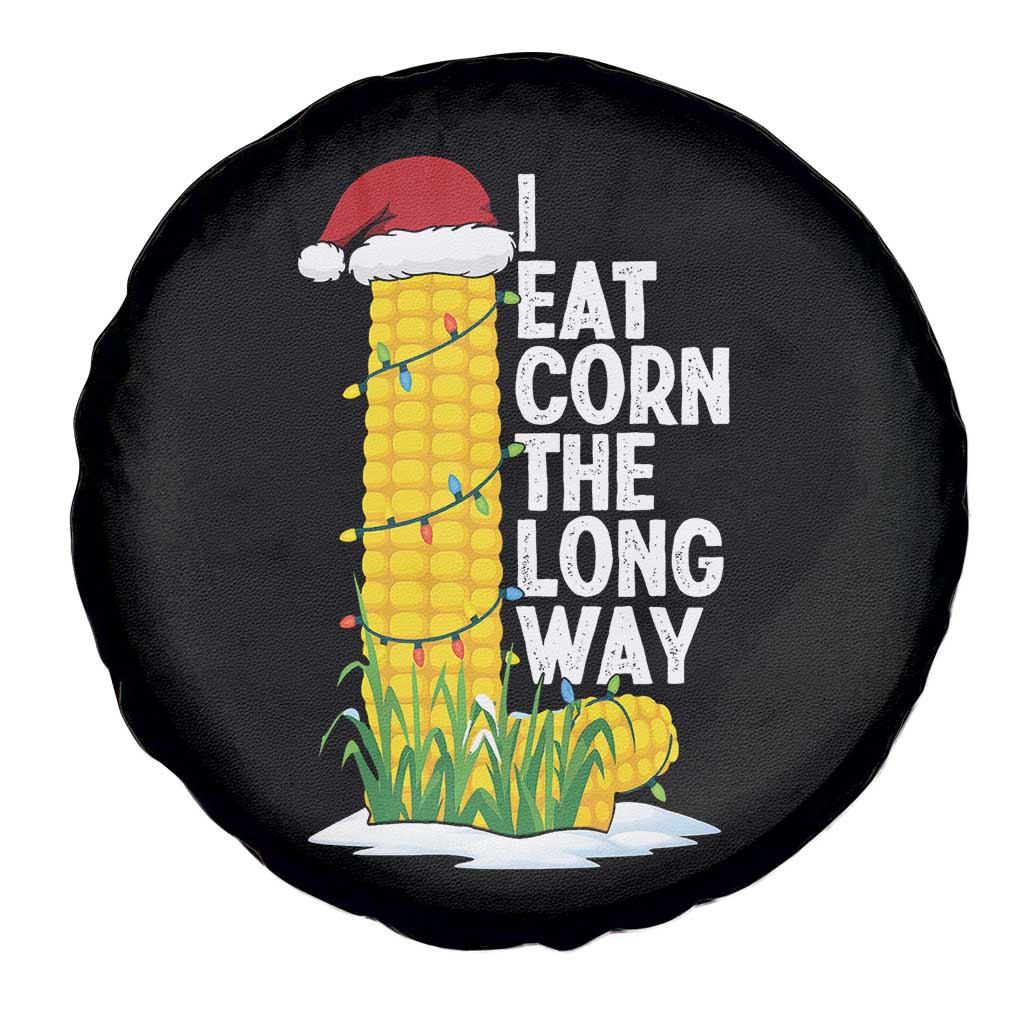 I Eat Corn The Long Way Spare Tire Cover Funny Corn Adult Humor Christmas - Wonder Print Shop