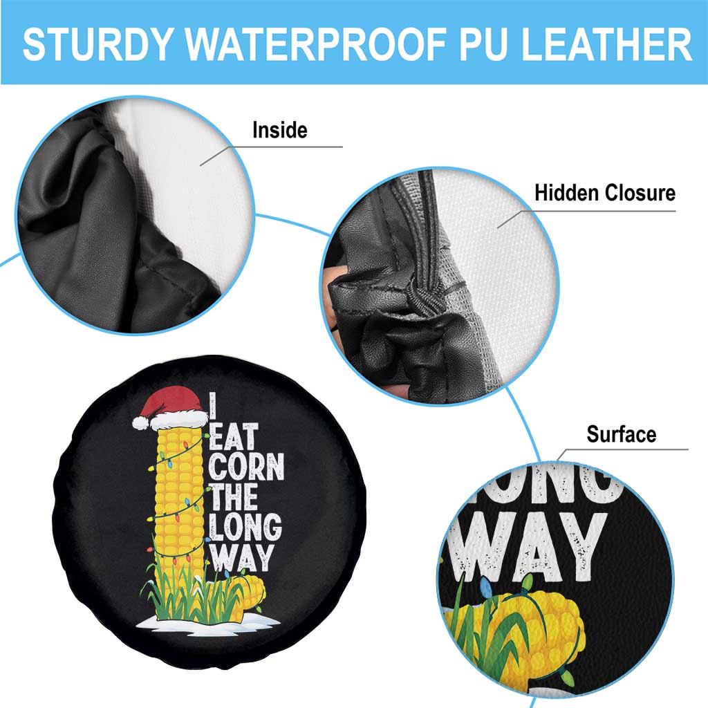 I Eat Corn The Long Way Spare Tire Cover Funny Corn Adult Humor Christmas - Wonder Print Shop