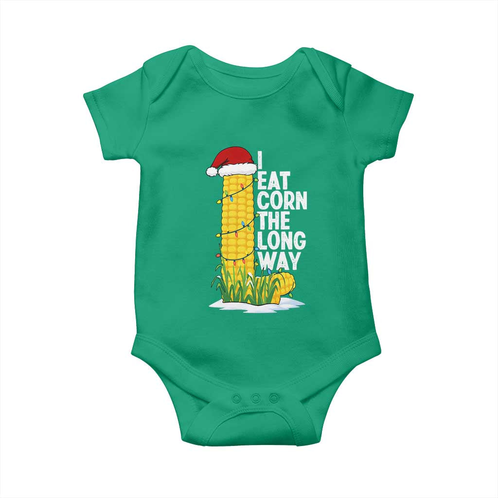 I Eat Corn The Long Way Baby Onesie Funny Corn Adult Humor Christmas - Wonder Print Shop