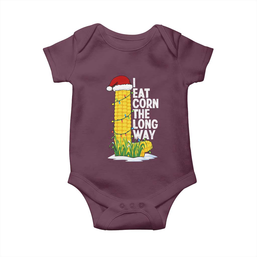 I Eat Corn The Long Way Baby Onesie Funny Corn Adult Humor Christmas - Wonder Print Shop