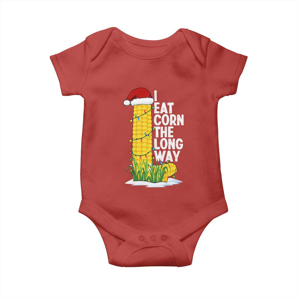 I Eat Corn The Long Way Baby Onesie Funny Corn Adult Humor Christmas - Wonder Print Shop
