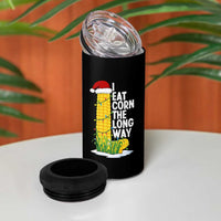 I Eat Corn The Long Way 4 in 1 Can Cooler Tumbler Funny Corn Adult Humor Christmas - Wonder Print Shop