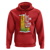 I Eat Corn The Long Way Hoodie Funny Corn Adult Humor Christmas - Wonder Print Shop