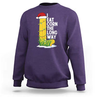 I Eat Corn The Long Way Sweatshirt Funny Corn Adult Humor Christmas - Wonder Print Shop