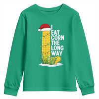 I Eat Corn The Long Way Youth Sweatshirt Funny Corn Adult Humor Christmas - Wonder Print Shop