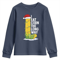 I Eat Corn The Long Way Youth Sweatshirt Funny Corn Adult Humor Christmas - Wonder Print Shop