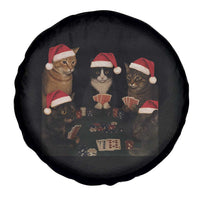 Poker Cats Christmas Meme Shirt Spare Tire Cover Funny Gambling Cat - Wonder Print Shop