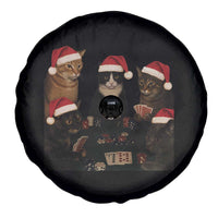 Poker Cats Christmas Meme Shirt Spare Tire Cover Funny Gambling Cat - Wonder Print Shop