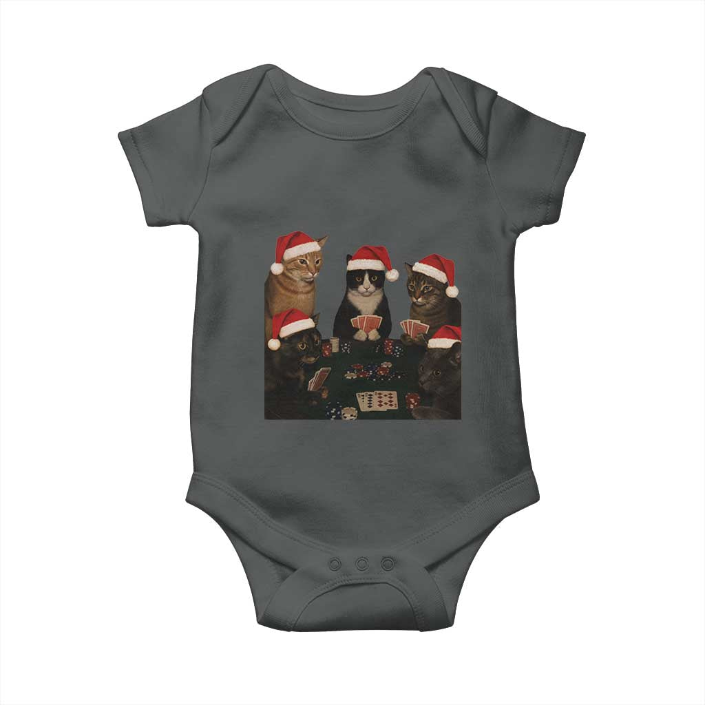 Poker Cats Christmas Meme Shirt Baby Onesie Funny Gambling Cat - Wonder Print Shop
