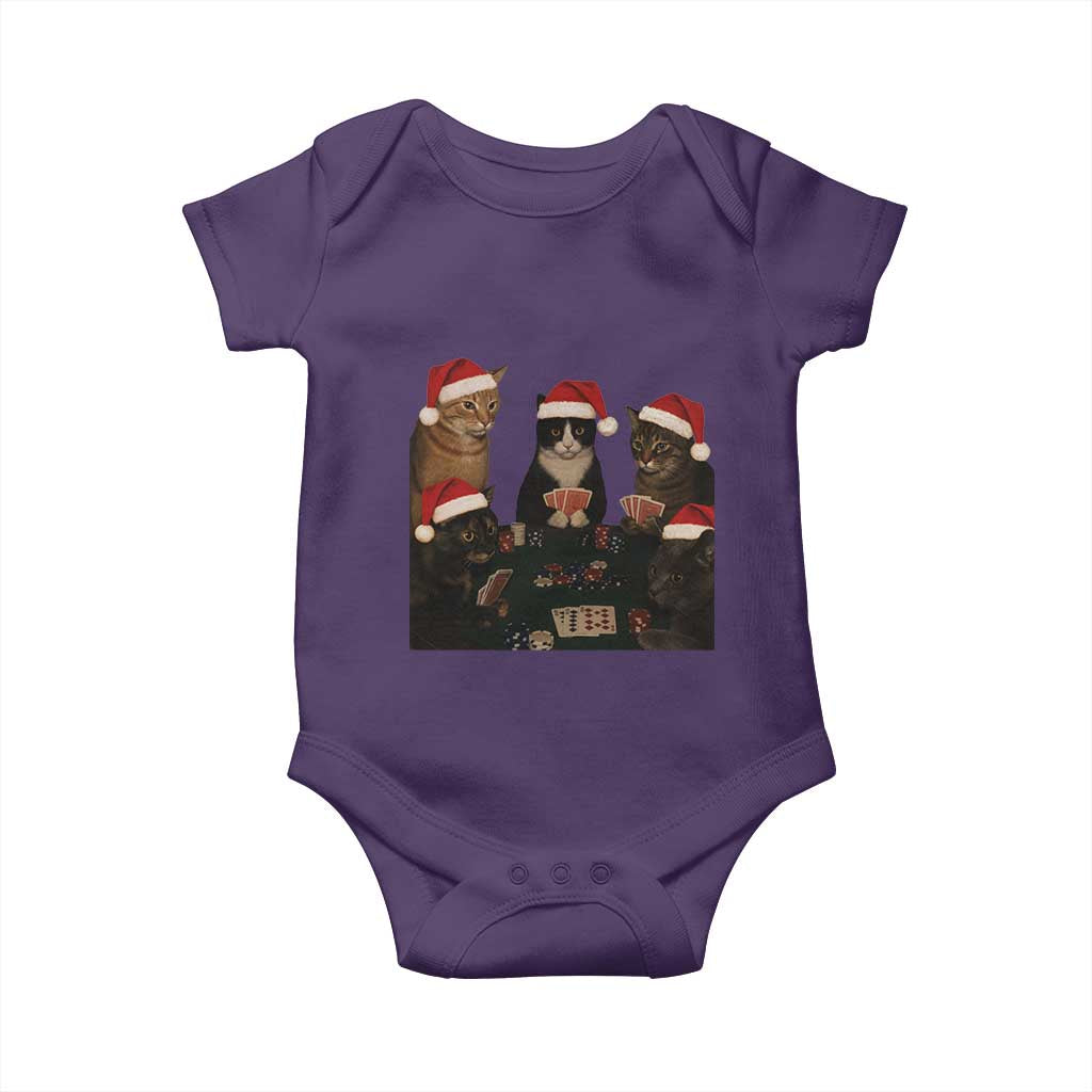 Poker Cats Christmas Meme Shirt Baby Onesie Funny Gambling Cat - Wonder Print Shop