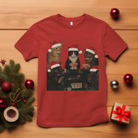 Poker Cats Christmas Meme Shirt T Shirt Funny Gambling Cat - Wonder Print Shop