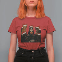 Poker Cats Christmas Meme Shirt T Shirt For Women Funny Gambling Cat - Wonder Print Shop