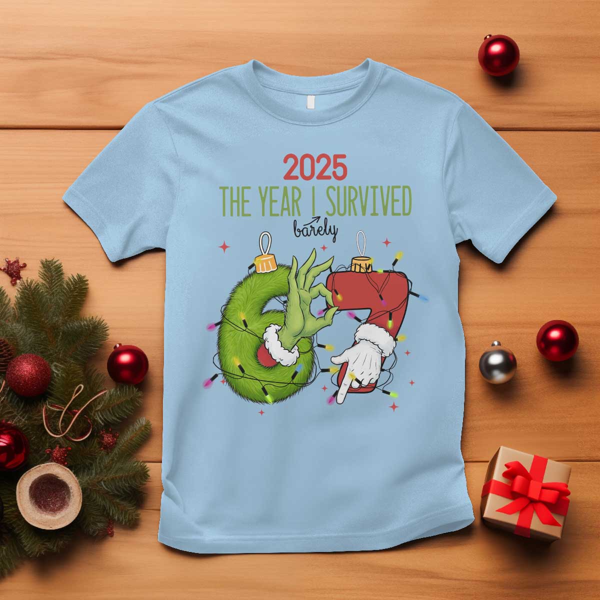 The Year I Survived 67 Six Seven Christmas Meme T Shirt - Wonder Print Shop