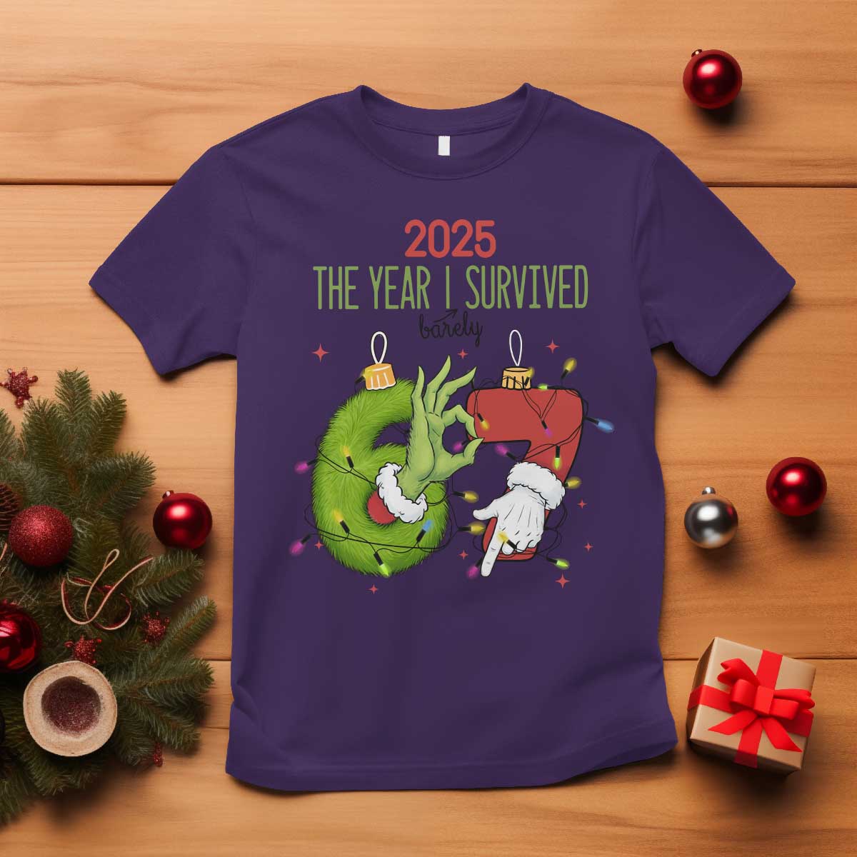 The Year I Survived 67 Six Seven Christmas Meme T Shirt - Wonder Print Shop