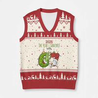 The Year I Survived 67 Six Seven Christmas Meme V-Neck Knit Sweater Vest - Wonder Print Shop