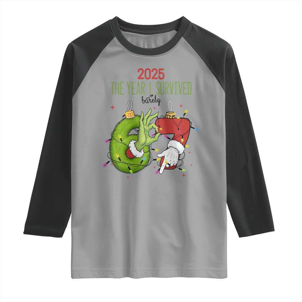 The Year I Survived 67 Six Seven Christmas Meme Raglan Shirt - Wonder Print Shop